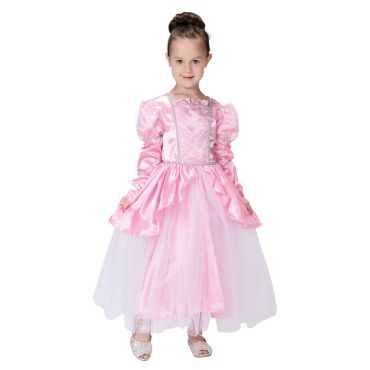 Déguisement longue robe de princesse rose avec manches bouffantes et jupe en tulle vaporeux | jourdefete.com Déguisement longue robe de princesse rose avec manches bouffantes et jupe en tulle vaporeux | jourdefete.com