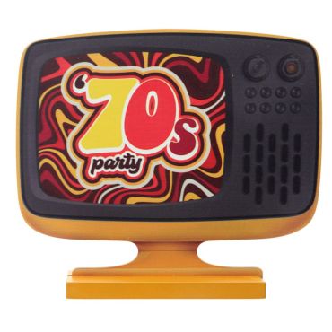 Une jolie décoration en bois en forme de télévision pour votre fête d'anniversaire sur les années 70 | jourdefete.com Une jolie décoration en bois en forme de télévision pour votre fête d'anniversaire sur les années 70 | jourdefete.com