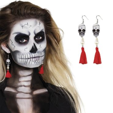 Boucles d'Oreilles Halloween - Tête de Mort Boucles d'Oreilles Halloween - Tête de Mort