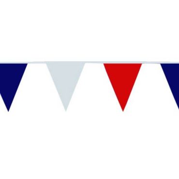 Guirlande de Fanions Tricolores (Bleu Blanc Rouge) Guirlande de Fanions Tricolores (Bleu Blanc Rouge)