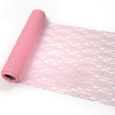 Chemin de Table en Dentelle - Rose Chemin de Table en Dentelle - Rose