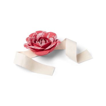 2 Roses Gypsy en lin avec ruban - Corail 2 Roses Gypsy en lin avec ruban - Corail