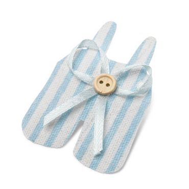 6 Etiquettes layette en lin rayées - Bleu et Blanc 6 Etiquettes layette en lin rayées - Bleu et Blanc