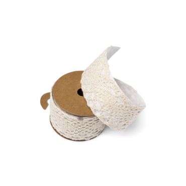 Dentelle adhésive macramé 2m - Ivoire Dentelle adhésive macramé 2m - Ivoire