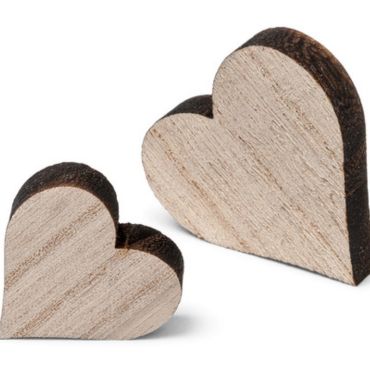 Sachet de 12 Cœurs en Bois Sachet de 12 Cœurs en Bois
