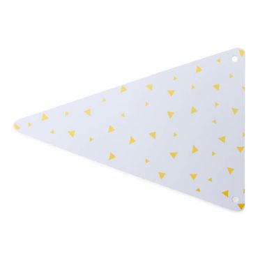 5 Fanions en carton à triangles jaunes 5 Fanions en carton à triangles jaunes