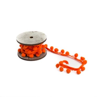 Ruban à Pompons Pérou - Orange Ruban à Pompons Pérou - Orange