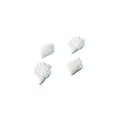 Sachet de 4 Coquillages Pailletés Adhésifs - Blanc Sachet de 4 Coquillages Pailletés Adhésifs - Blanc