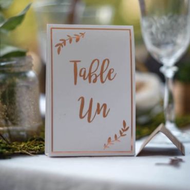 10 Marque-Tables - Rose Gold 10 Marque-Tables - Rose Gold