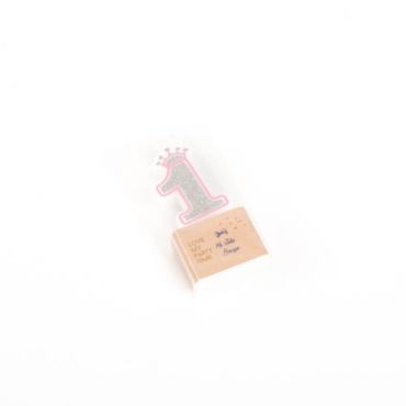 Bougie d'Anniversaire Chiffre 1 « Princesse » 