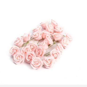 Sachet de 24 Roses sur tige - Rose Pastel Sachet de 24 Roses sur tige - Rose Pastel