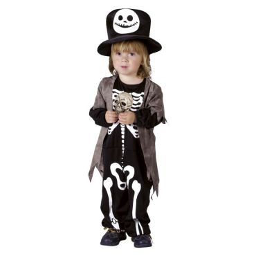 Déguisement Petit Squelette avec Gilet - Taille 3-4 ans Déguisement Petit Squelette avec Gilet - Taille 3-4 ans
