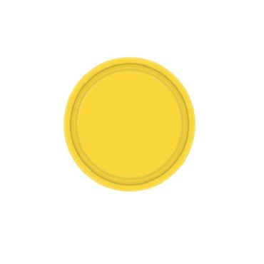 8 Assiettes en Carton Jaunes - 23 cm