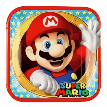 Un lot d'assiettes en carton de la licence Super Mario™