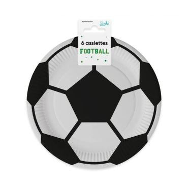 Un splendide lot de 6 assiettes en forme de ballon de foot pour une déco de table axée sur le football | jourdefete.com Un splendide lot de 6 assiettes en forme de ballon de foot pour une déco de table axée sur le football | jourdefete.com