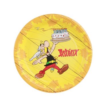 Assiettes Astérix 18 cm avec gâteau d’anniversaire sur fond jaune | jourdefete.com Assiettes Astérix 18 cm avec gâteau d’anniversaire sur fond jaune | jourdefete.com