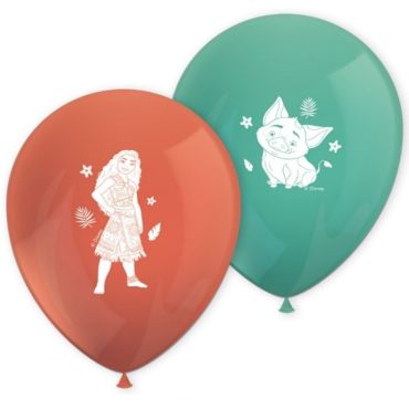 Ballons imprimés Vaiana 2 avec personnages Disney et teintes tropicales | jourdefete.com