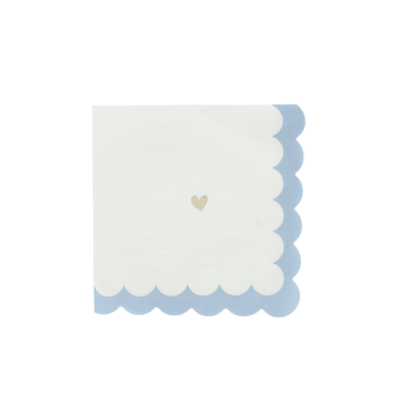 Serviettes en papier bleu orage, blanc et or pour baptême | jourdefete.com Serviettes en papier bleu orage, blanc et or pour baptême | jourdefete.com