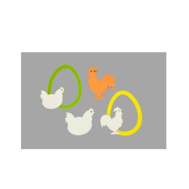 8 Confettis de table Œufs et Poules | jourdefete.com 8 Confettis de table Œufs et Poules | jourdefete.com