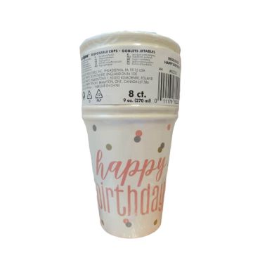 8 gobelets en carton recyclable rose gold 8 gobelets en carton recyclable rose gold