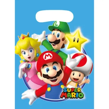 Des sacs en plastique Mario pour y mettre des confiseries | jourdefete.com
