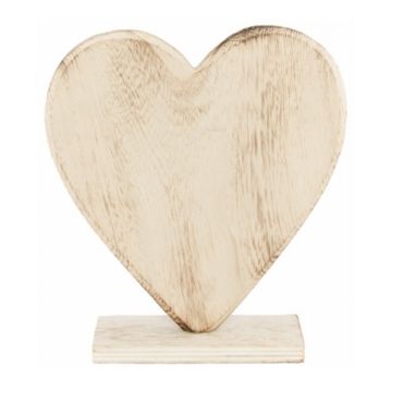 Décoration Cœur en Bois sur Pied Décoration Cœur en Bois sur Pied