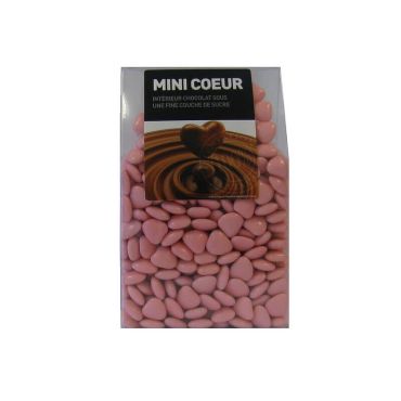 Dragées Mini Cœurs Chocolat 500 gr - Couleur au choix Dragées Mini Cœurs Chocolat 500 gr - Couleur au choix