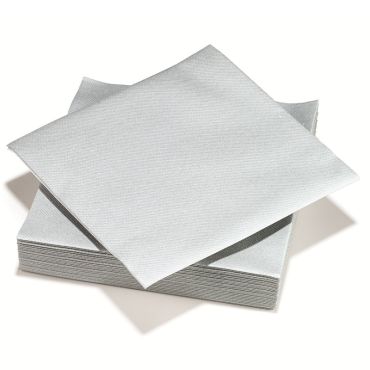 25 Serviettes Voie Sèche - Argent 25 Serviettes Voie Sèche - Argent