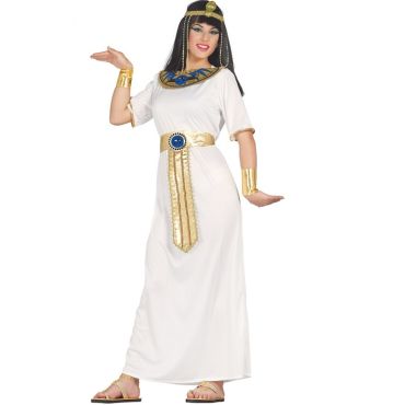 Costume Nefertiti Robe Blanche Femme - Taille au Choix Costume Nefertiti Robe Blanche Femme - Taille au Choix