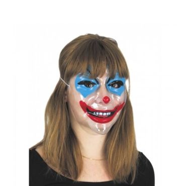 Masque Adulte Transparent - Clown Effrayant Masque Adulte Transparent - Clown Effrayant