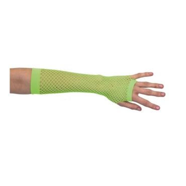 Mitaines Longues Vertes Fluo en Résille Mitaines Longues Vertes Fluo en Résille