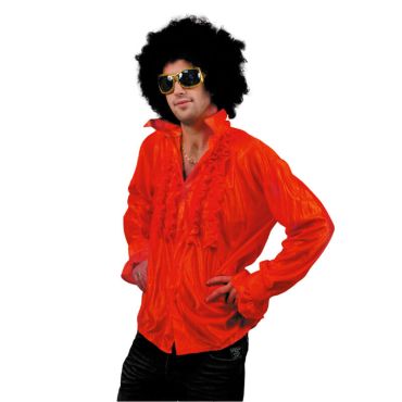 Chemise Star du Disco à froufrous - Rouge - Taille au choix Chemise Star du Disco à froufrous - Rouge - Taille au choix