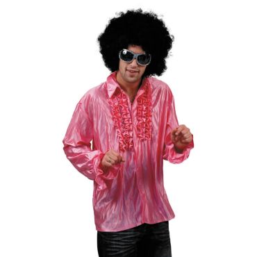 Chemise Star du Disco à froufrous - Rose - Taille au choix Chemise Star du Disco à froufrous - Rose - Taille au choix
