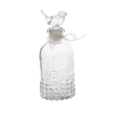 Carafe en verre transparent avec bouchon oiseau Carafe en verre transparent avec bouchon oiseau