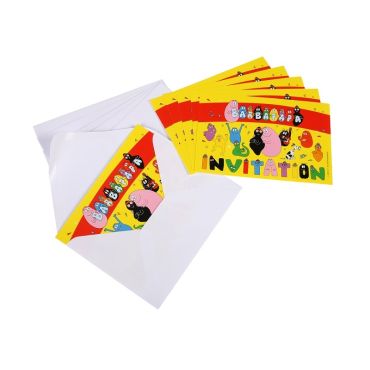 6 Cartes d'Invitation avec Enveloppes Barbapapa 6 Cartes d'Invitation avec Enveloppes Barbapapa