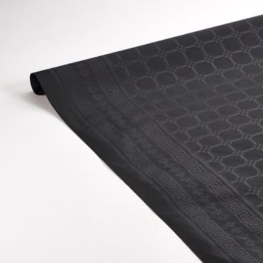 Rouleau de Nappe Damassé Noir 25 m Rouleau de Nappe Damassé Noir 25 m