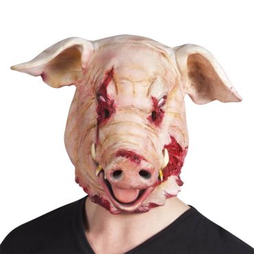 Masque Intégral en Latex - Cochon Ensanglanté Masque Intégral en Latex - Cochon Ensanglanté