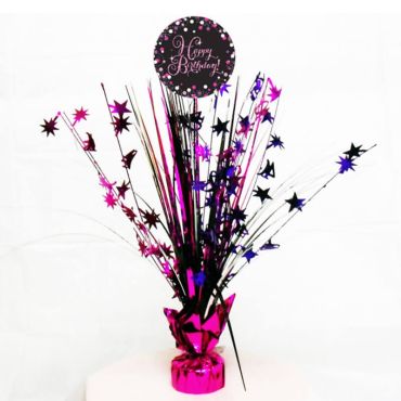 Centre de table "Happy Birthday" - Rose Centre de table "Happy Birthday" - Rose