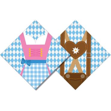 Sachet de 20 Serviettes "Oktoberfest" Sachet de 20 Serviettes "Oktoberfest"