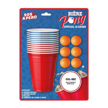 Kit Bière Pong avec gages, verres et balles pour soirées entre amis | jourdefete.com Kit Bière Pong avec gages, verres et balles pour soirées entre amis | jourdefete.com