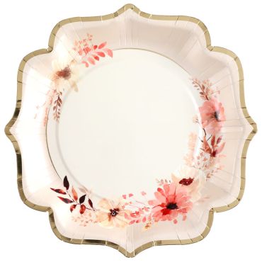 De jolies assiettes avec des fleurs dessinées en aquarelle pour votre événement | jourdefete.com De jolies assiettes avec des fleurs dessinées en aquarelle pour votre événement | jourdefete.com