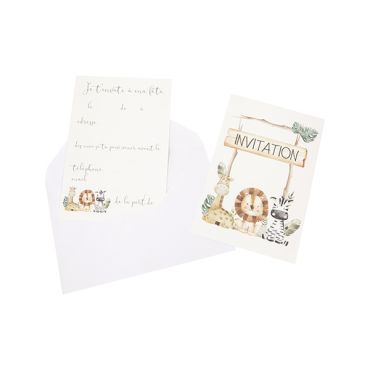 Cartes d’invitation animaux de la savane avec enveloppes | jourdefete.com Cartes d’invitation animaux de la savane avec enveloppes | jourdefete.com