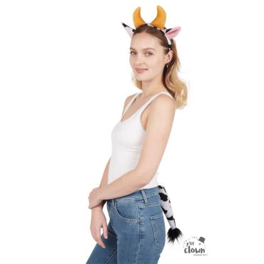 Set vache 2 pièces avec cornes, oreilles et queue | jourdefete.com Set vache 2 pièces avec cornes, oreilles et queue | jourdefete.com