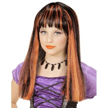 perruque enfant sorciere noire et orange | jourdefete.com perruque enfant sorciere noire et orange | jourdefete.com