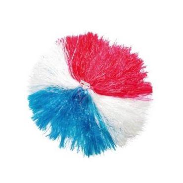 pom-pom raphia en nylon tricolore bleu blanc rouge | jourdefete.com