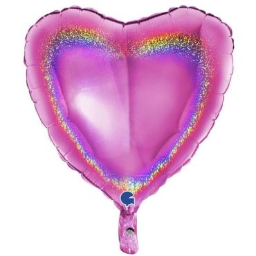 ballon en aluminium holographique fuchsia cœur de 45 cm | jourdefete.com ballon en aluminium holographique fuchsia cœur de 45 cm | jourdefete.com