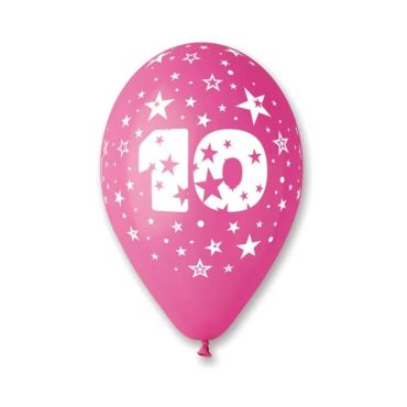 10 ballons multicolores nombre 10 avec étoiles | jourdefete.com 10 ballons multicolores nombre 10 avec étoiles | jourdefete.com