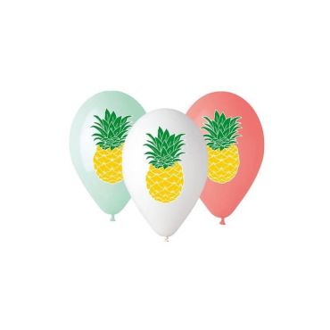 5 Ballons ananas multicolores | jourdefete.com 5 Ballons ananas multicolores | jourdefete.com