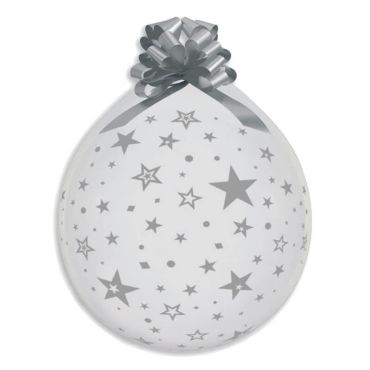 Ballon transparent étoiles avec nœud de 45 cm | jourdefete.com Ballon transparent étoiles avec nœud de 45 cm | jourdefete.com
