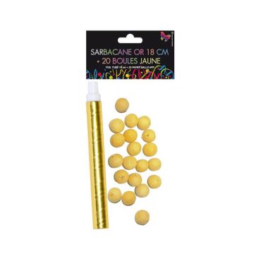 sarbacane avec 20 boules or | jourdefete.com